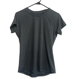 Danskin Athletic Shirt  Womens Size Small  Color Grayish Blue with Small Stripes